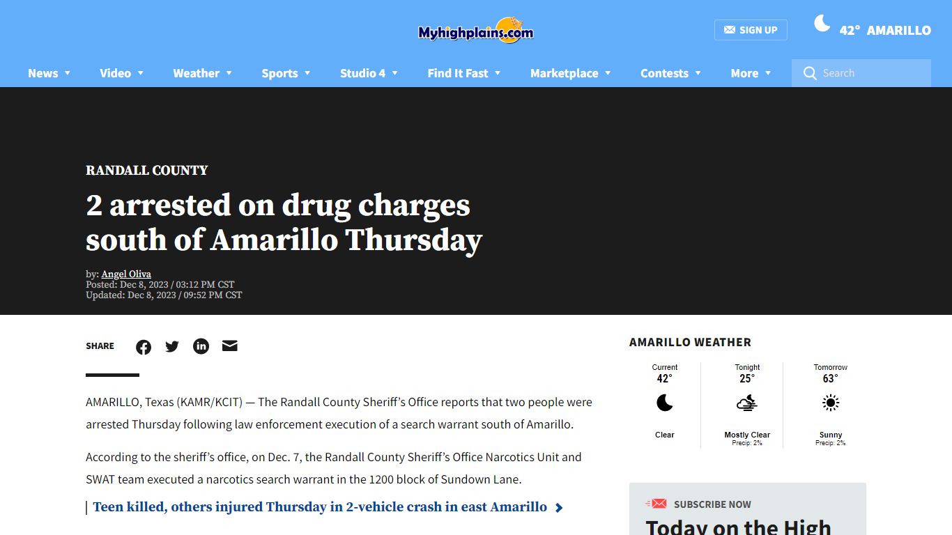 2 arrested on drug charges south of Amarillo Thursday - KAMR
